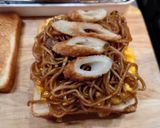 超簡単!オムそばホットサンド!!作り方10写真
