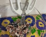 マイワシの味噌汁 キッチン鋏とレンジにて作り方3写真