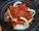 【土鍋で作る】牛すじ無水トマト煮込み作り方4写真