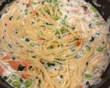 フライパンでクリームパスタ(小学生作)作り方7写真