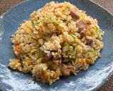 福岡のうどん屋のアレ、博多かしわ飯風炒飯作り方8写真