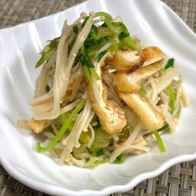 長ネギとえのきと焼き揚げの和え物♪ by ミント15♪ 【クックパッド