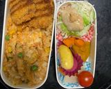 レンジ簡単洋風ビリヤニ風味炒飯弁当作り方16写真