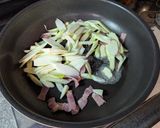 まこもだけとベーコンのオイスターいしる炒め作り方3写真