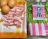 豚バラと茹で卵の豆苗サラダ作り方1写真