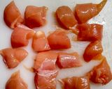 バジル香る♡鶏ささみピカタ作り方1写真