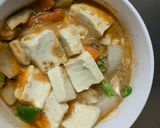 お一人様クリーミー酸辣炒飯味豆腐野菜炒め作り方20写真