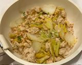 鶏胸肉の麻婆白菜【脂質9g】作り方1写真