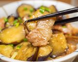 茄子と豚バラ肉の照り照りこってり丼作り方10写真