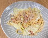 イカの塩辛のしらすパスタ作り方6写真