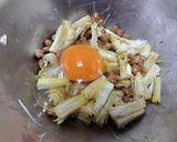 納豆とえのきのおあげピザ作り方2写真