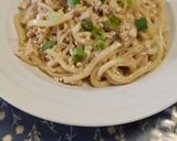 節約ランチ🌙鶏ひき肉ともやしの焼きうどん作り方9写真