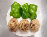 時短！鶏つくねでピーマン肉詰め作り方1写真