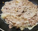 キャベツとお肉のプライパン蒸し焼き作り方5写真