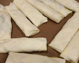 えびとほうれん草のクリーム春巻き作り方7写真