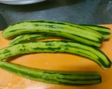 叩き胡瓜とわかめのごま油わさび甘辛醤油作り方1写真