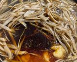 黄金比で絶品！牛肉とささがきごぼうの甘辛丼作り方3写真