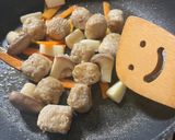 肉団子とキャベツのオイスター炒め作り方2写真