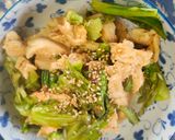 鶏胸肉とキャベツのピリ辛味噌丼作り方4写真