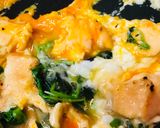 ストック活用●焼き鳥缶で親子丼作り方2写真