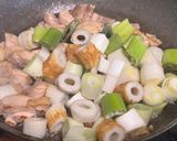 副菜♡お弁当♡鶏肉と竹輪とネギの炒め煮作り方1写真