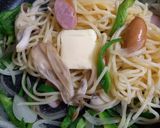 和風ドレッシングとめんつゆの炒めパスタ作り方4写真