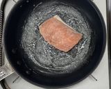 減塩！鮭のムニエル泉州きくなジェノベーゼ作り方5写真