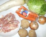 鶏肉じゃが芋ポトフ♪簡単キャベツコンソメ作り方1写真