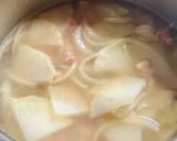 コールラビとベーコンのスープ作り方3写真