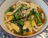 筍と菜の花の餡掛けうどん作り方6写真