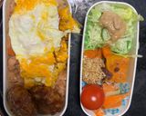 全てレンジ中華風親子丼味オムライス弁当作り方17写真