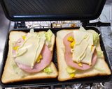 ハムとチーズの卵のホットサンド作り方4写真