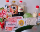 ＊我が家のレタスと胡瓜と納豆サラダうどん作り方1写真