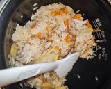 減塩・鶏もも肉の炊き込みご飯作り方5写真
