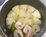 冷やしで美味しい♪冬瓜とエビのあっさり煮作り方3写真