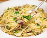 アサリの水煮缶とパクチーのパスタ作り方10写真