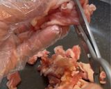 豚こま肉とスナップえんどうの春色炒飯♡作り方2写真