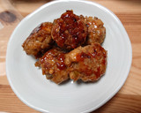 蓮根と榎の鶏団子and蓮根乗せ焼き作り方25写真