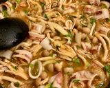 イカ🧅新玉ねぎカレー🌿セロリの葉入り作り方6写真