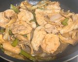 ピーマン・玉葱・舞茸入♡豚肉黒酢生姜焼き作り方4写真