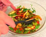 食べるラー油たっぷり豚ひき肉のおつまみサラダ作り方3写真