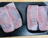 同時調理☆目玉焼きウインナーベーコン作り方5写真