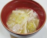 うちの母の味☆キャベツと豚肉のお味噌汁♬作り方14写真