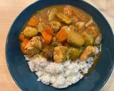 芽キャベツ、キノコのチキンカレー作り方7写真