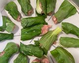 青梗菜で皮無しシュウマイ作り方3写真