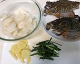 渡り蟹とトックの醤油炒め(中華料理)作り方1写真