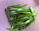 もやしとアスパラの生姜炒め作り方1写真