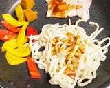 夏野菜♡焼きうどん作り方2写真