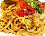 夏野菜♡焼きうどん作り方3写真