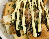 マヨネーズ＆ソースのたこ焼き風トースト作り方4写真